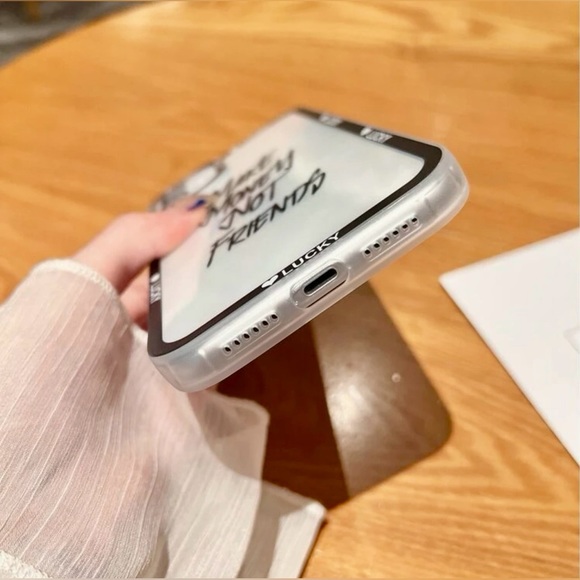 NWT iPhone 13ProMax Snarky Humor Clear Rubber Case w/Black Writing - Picture 3 of 4